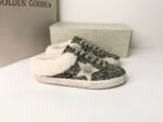 Golden Goose Deluxe Brand Super STAR Gray Star Bronze Wool Lined Slippers