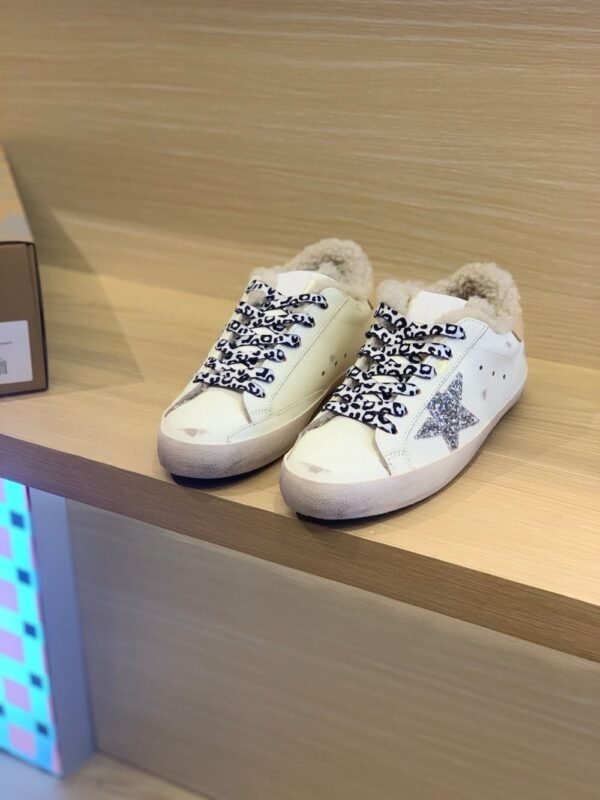 Golden Goose Deluxe Brand Super-Star Silver Star Almond Tail Wool Shoes