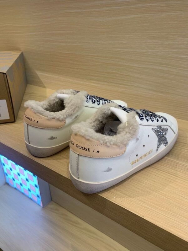 Golden Goose Deluxe Brand Super-Star Silver Star Almond Tail Wool Shoes