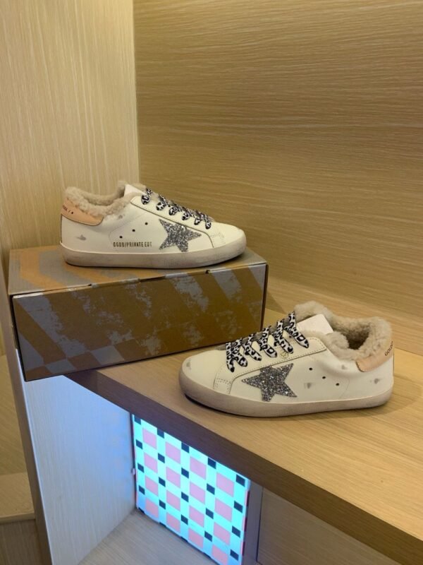 Golden Goose Deluxe Brand Super-Star Silver Star Almond Tail Wool Shoes