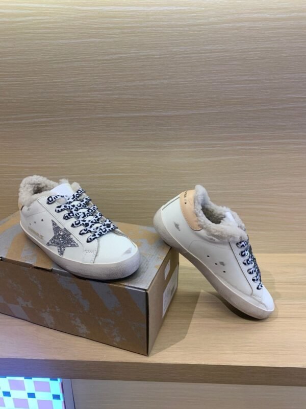 Golden Goose Deluxe Brand Super-Star Silver Star Almond Tail Wool Shoes