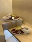 Golden Goose Deluxe Brand Super-Star Venus Red Leather Wool Slippers