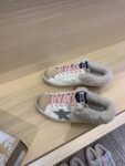 Golden Goose Deluxe Brand Super-Star Silver Star White Leather Wool Slippers