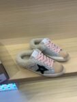Golden Goose Deluxe Brand Super-Star Black Star Silver Brown Wool Slippers