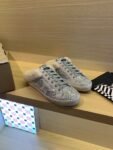 Golden Goose Deluxe Brand Super-Star Grey Star Silver Flake Wool Slippers
