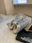 Golden Goose Deluxe Brand Super-Star Grey Star Silver Flake Wool Slippers
