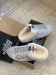 Golden Goose Deluxe Brand Super-Star Grey Star Silver Flake Wool Slippers