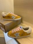 Golden Goose Deluxe Brand Super-Star Silver Star Yellow Velvet