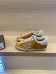 Golden Goose Deluxe Brand Super-Star Silver Star Yellow Velvet