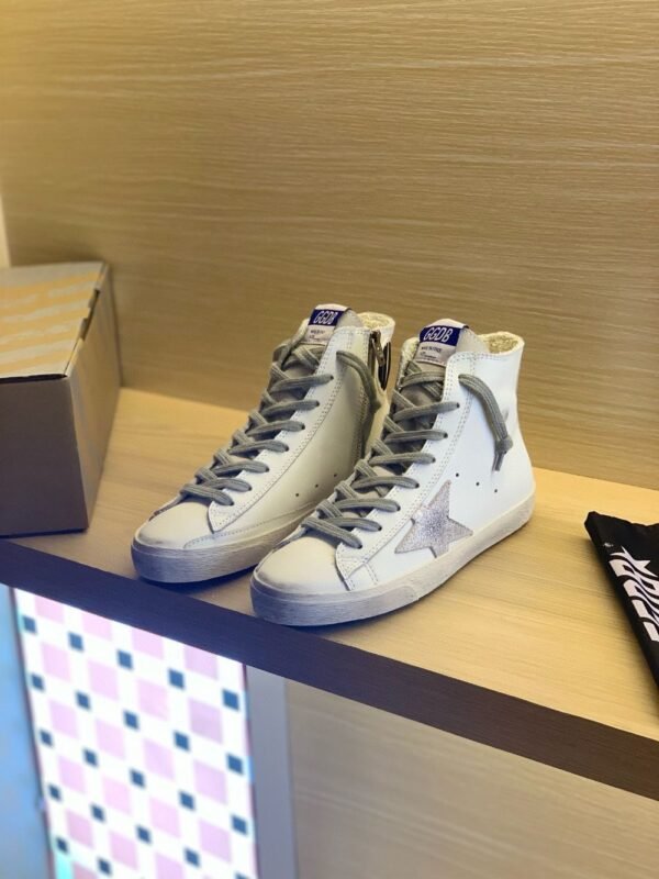 Golden Goose Deluxe Brand Francy-STAR Flash Star White Leather