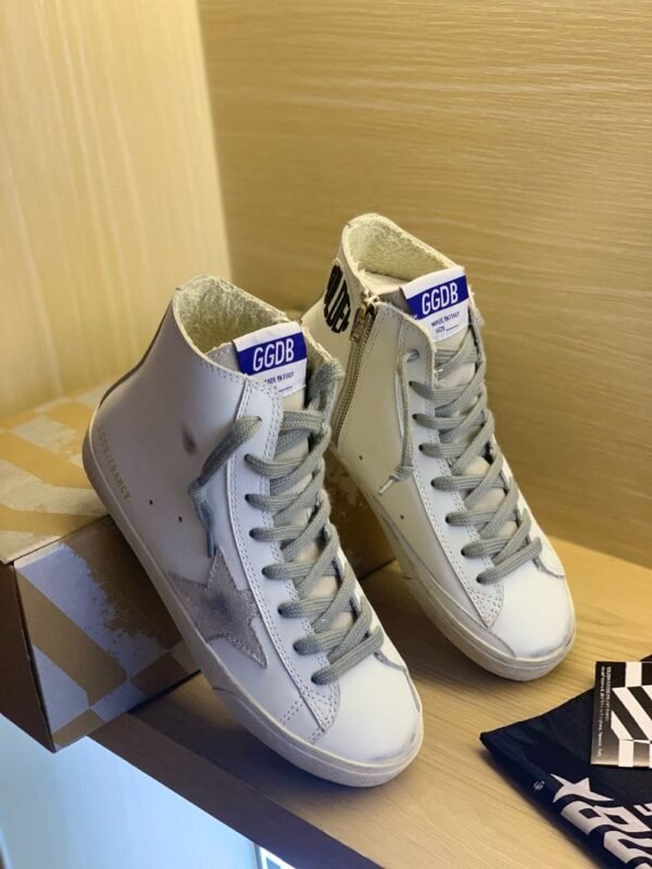 Golden Goose Deluxe Brand Francy-STAR Flash Star White Leather