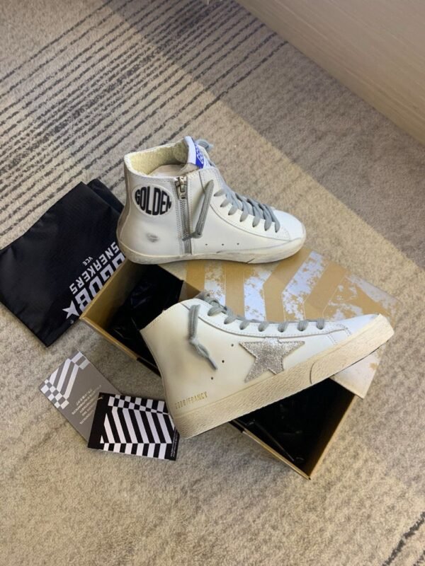 Golden Goose Deluxe Brand Francy-STAR Flash Star White Leather