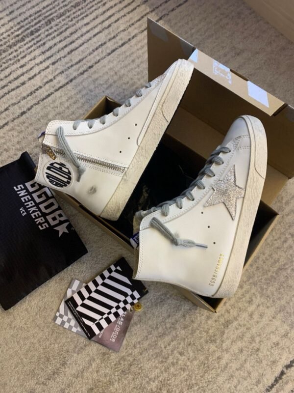 Golden Goose Deluxe Brand Francy-STAR Flash Star White Leather