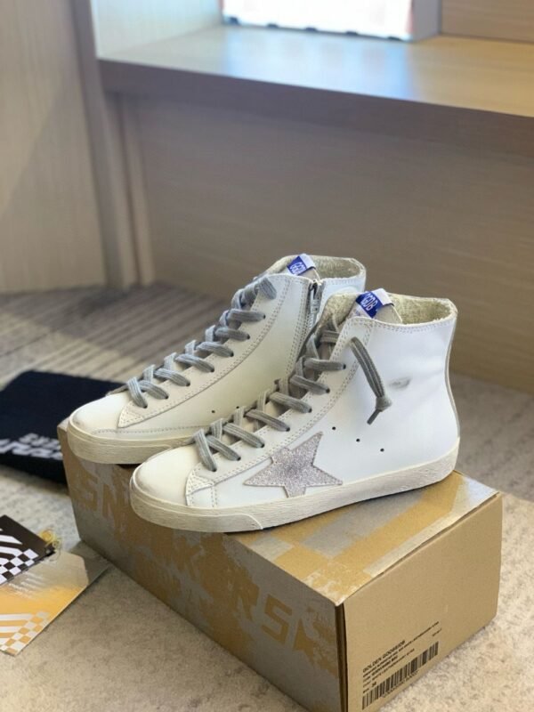 Golden Goose Deluxe Brand Francy-STAR Flash Star White Leather