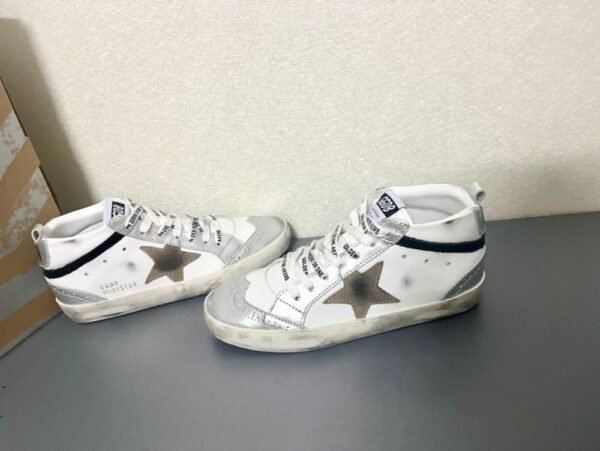 Golden Goose Deluxe Brand Mid-STAR Silver-tailed Brown Star