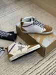 Golden Goose Deluxe Brand Mid-STAR Silver Star Brown Tail