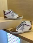 Golden Goose Deluxe Brand Mid-STAR Silver Star Brown Tail