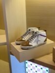 Golden Goose Deluxe Brand Mid-STAR Silver Star Brown Tail
