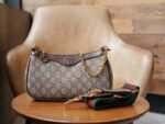Gucci bag Ophidia mini textured leather-trimmed printed coated-canvas shoulder bag