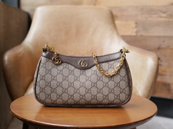 Gucci bag Ophidia mini textured leather-trimmed printed coated-canvas shoulder bag