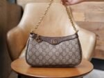 Gucci bag Ophidia mini textured leather-trimmed printed coated-canvas shoulder bag