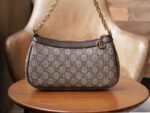Gucci bag Ophidia mini textured leather-trimmed printed coated-canvas shoulder bag