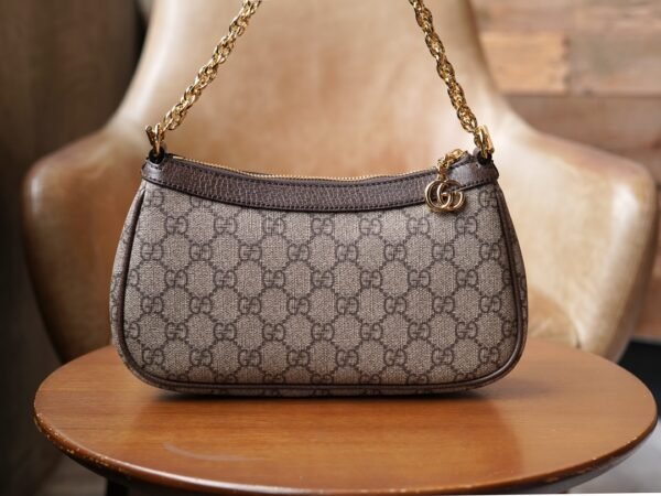 Gucci bag Ophidia mini textured leather-trimmed printed coated-canvas shoulder bag