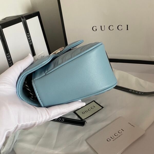 Gucci bag GG marmont 443497 Sky Blue