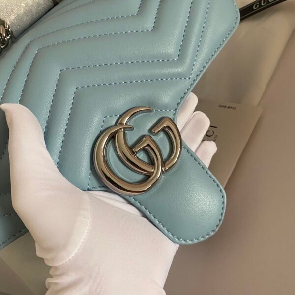 Gucci bag GG marmont 443497 Sky Blue