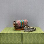 Gucci bag GG Mini Leather-Trimmed Monogrammed Coated-Canvas 723762
