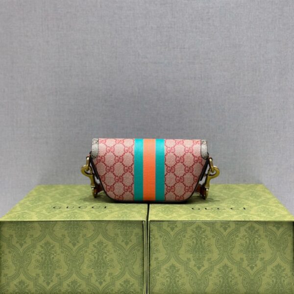 Gucci bag GG Mini Leather-Trimmed Monogrammed Coated-Canvas 723762