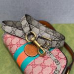 Gucci bag GG Mini Leather-Trimmed Monogrammed Coated-Canvas 723762