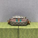 Gucci bag GG Mini Leather-Trimmed Monogrammed Coated-Canvas 723762