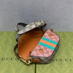 Gucci bag GG Mini Leather-Trimmed Monogrammed Coated-Canvas 723762