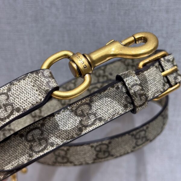 Gucci bag GG Mini Leather-Trimmed Monogrammed Coated-Canvas 723762