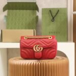 Gucci bag GG Marmont Bag 446744 Red