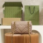 Gucci bag GG Marmont Bag 446744 Brown