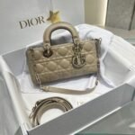 Dior Bag D-joy  22*12*6cm Yellow Cream