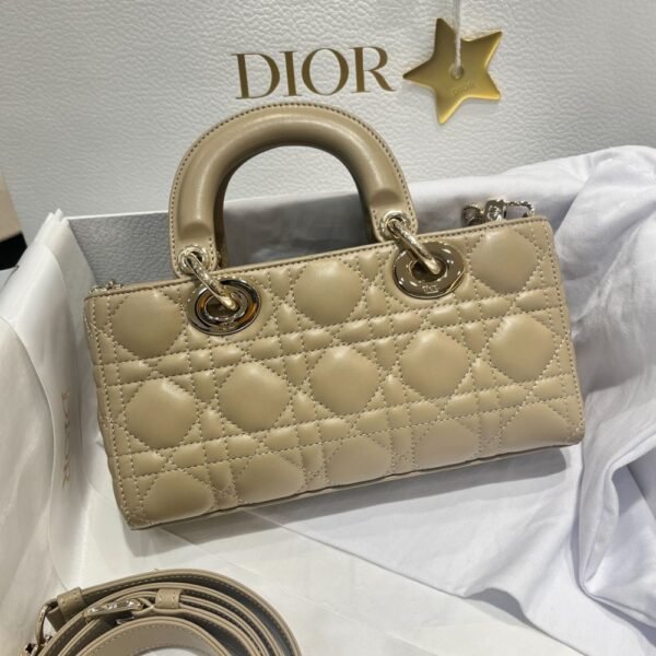 Dior Bag D-joy  22*12*6cm Yellow Cream