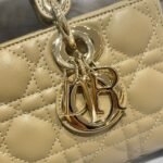 Dior Bag D-joy  22*12*6cm Yellow Cream