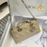 Dior Bag D-joy  22*12*6cm Yellow Cream