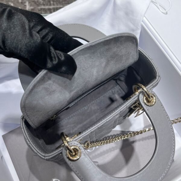 Dior Bag Lady Dr 17*15*7cm Grey
