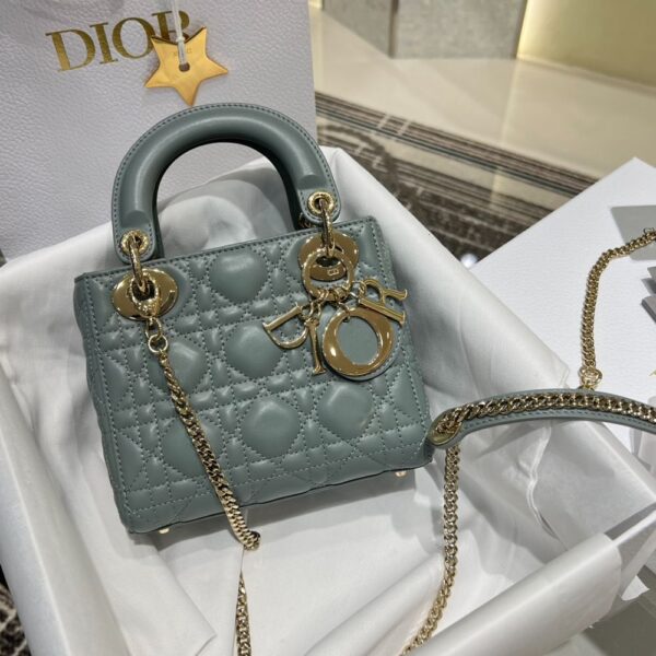 Dior Bag Lady Dr 17*15*7cm Dark Grey