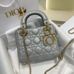 Dior Bag Lady Dr 17*15*7cm Light Grey