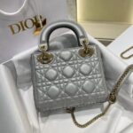 Dior Bag Lady Dr 17*15*7cm Light Grey