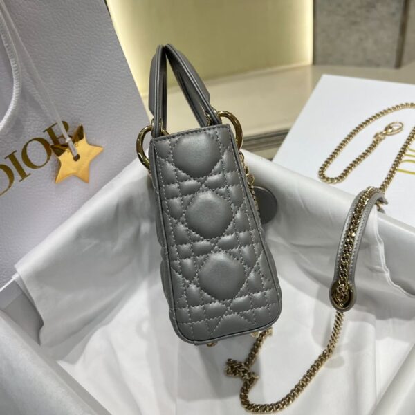 Dior Bag Lady Dr 17*15*7cm Light Grey