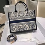 Dior Bag Book Tote 36cm Blue White Tiger
