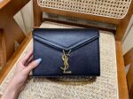 YSL Bag Cassandra 22x16.5x5.5cm  Black Leather