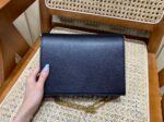 YSL Bag Cassandra 22x16.5x5.5cm  Black Leather