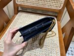 YSL Bag Cassandra 22x16.5x5.5cm  Black Leather
